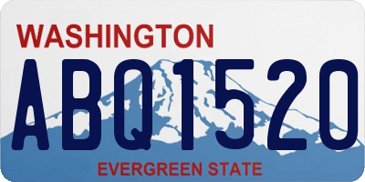 WA license plate ABQ1520