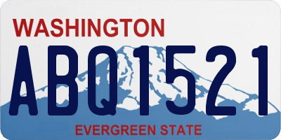 WA license plate ABQ1521