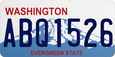 WA license plate ABQ1526