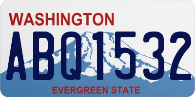 WA license plate ABQ1532