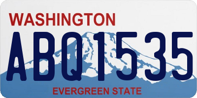 WA license plate ABQ1535