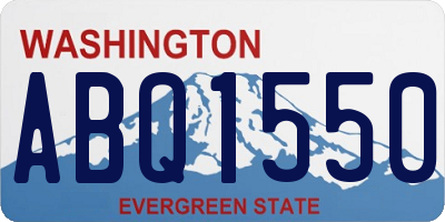 WA license plate ABQ1550