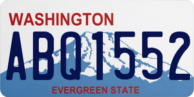 WA license plate ABQ1552