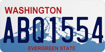 WA license plate ABQ1554