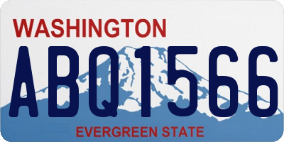 WA license plate ABQ1566