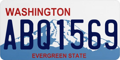 WA license plate ABQ1569
