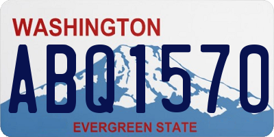 WA license plate ABQ1570