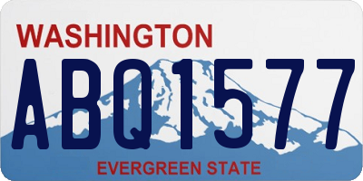 WA license plate ABQ1577