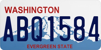 WA license plate ABQ1584