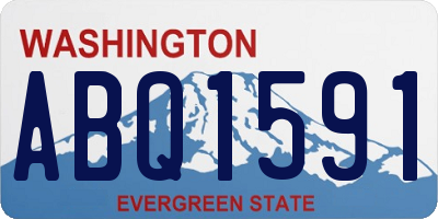 WA license plate ABQ1591