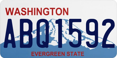 WA license plate ABQ1592