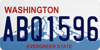 WA license plate ABQ1596