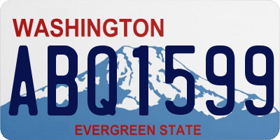 WA license plate ABQ1599
