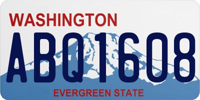 WA license plate ABQ1608