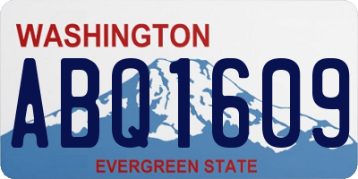 WA license plate ABQ1609