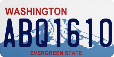 WA license plate ABQ1610