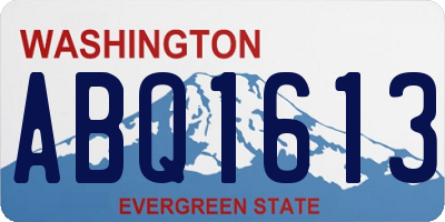 WA license plate ABQ1613