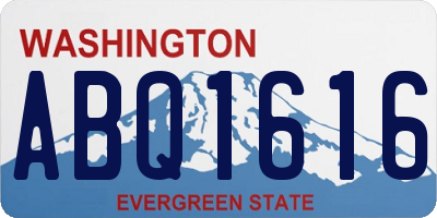 WA license plate ABQ1616