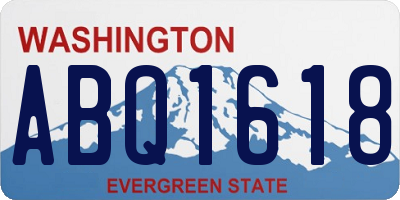 WA license plate ABQ1618
