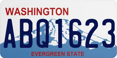 WA license plate ABQ1623