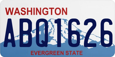 WA license plate ABQ1626