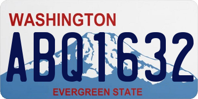 WA license plate ABQ1632