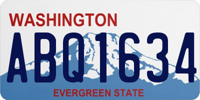 WA license plate ABQ1634
