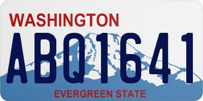 WA license plate ABQ1641