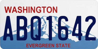 WA license plate ABQ1642