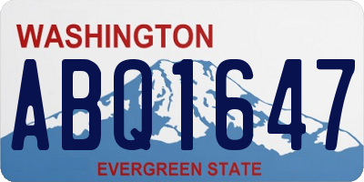WA license plate ABQ1647