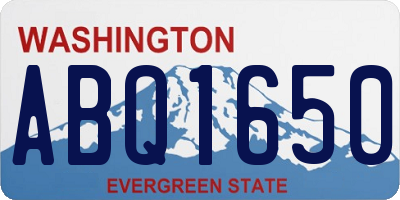 WA license plate ABQ1650