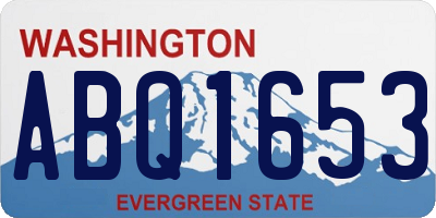 WA license plate ABQ1653