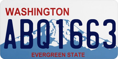 WA license plate ABQ1663