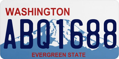 WA license plate ABQ1688