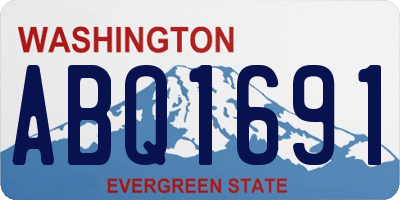WA license plate ABQ1691