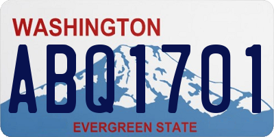 WA license plate ABQ1701