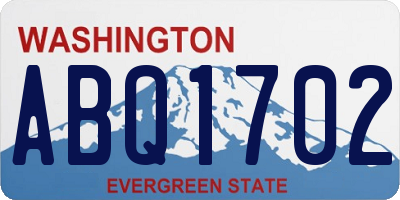 WA license plate ABQ1702