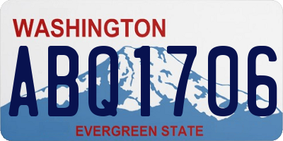 WA license plate ABQ1706