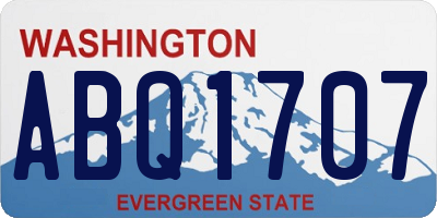 WA license plate ABQ1707