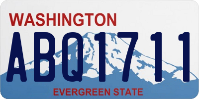WA license plate ABQ1711