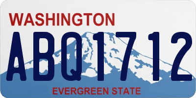 WA license plate ABQ1712