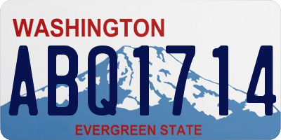 WA license plate ABQ1714