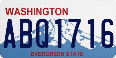 WA license plate ABQ1716