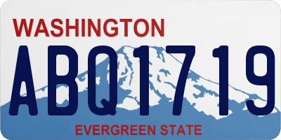 WA license plate ABQ1719