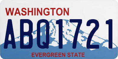 WA license plate ABQ1721