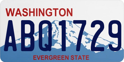 WA license plate ABQ1729