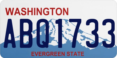 WA license plate ABQ1733