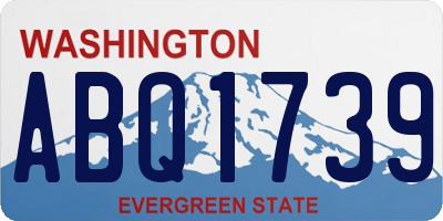 WA license plate ABQ1739