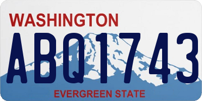 WA license plate ABQ1743