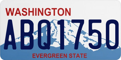 WA license plate ABQ1750